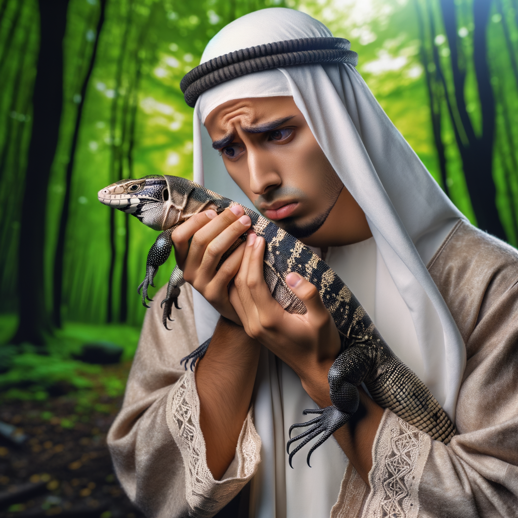 Pet owner contemplating Tegu release into the wild, highlighting Tegu care and the potential impact of releasing pet reptiles like Tegu into their natural habitat.