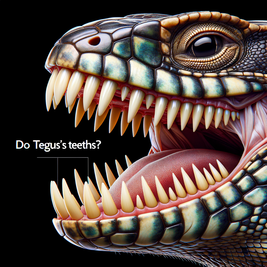 Close-up image of Tegu lizard teeth structure and dental health, providing understanding of Tegu mouth anatomy and emphasizing the importance of Tegu teeth care.