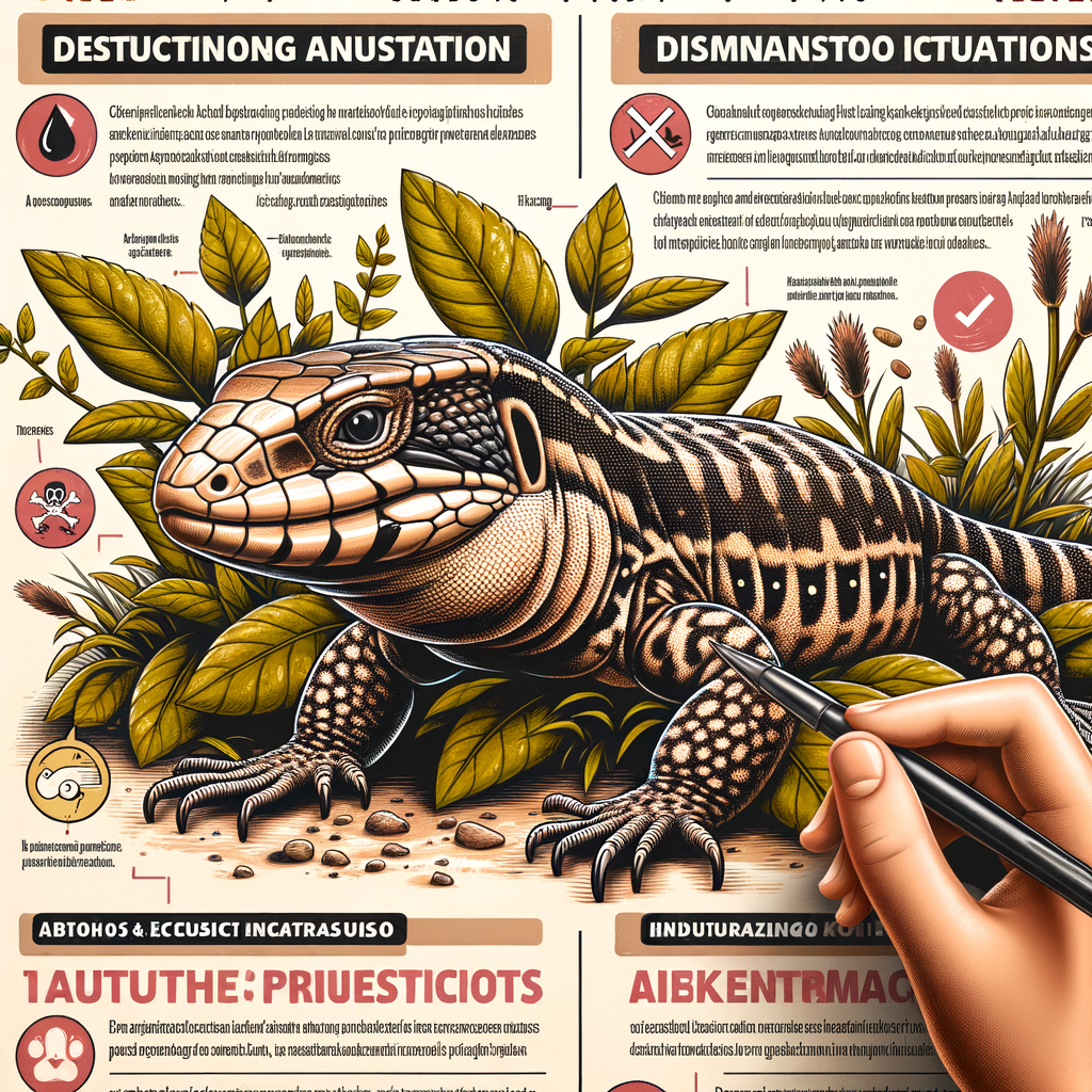 Infographic debunking the myth of Tegu Lizards' toxicity, providing facts and information on Tegu Lizards' safety and care for better understanding.