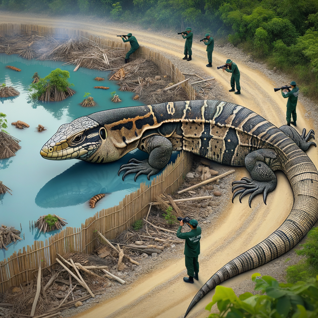 Visual representation of Tegu Lizard Conservation efforts and Threats to Tegu in the Wild, including deforestation and hunting, to depict the current Tegu Status in the Wild.